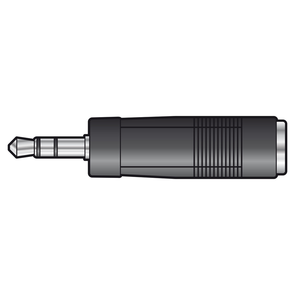 QTX 10pcs Adaptor 3.5mm Stereo Jack Plug – 6.3mm Stereo Jack Socket