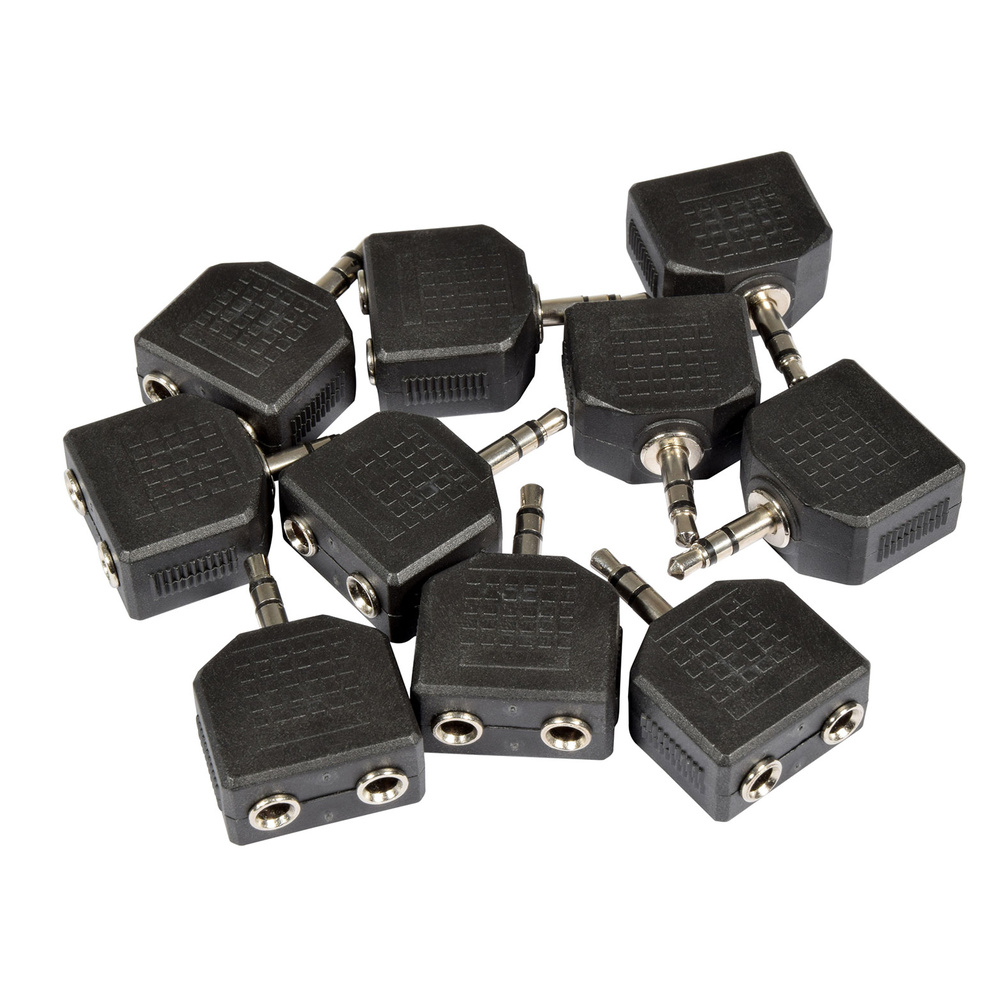 QTX 5pcs Splitter 3.5mm Stereo Jack Plug – 2 x 3.5mm Stereo Jack Sockets - Image 2