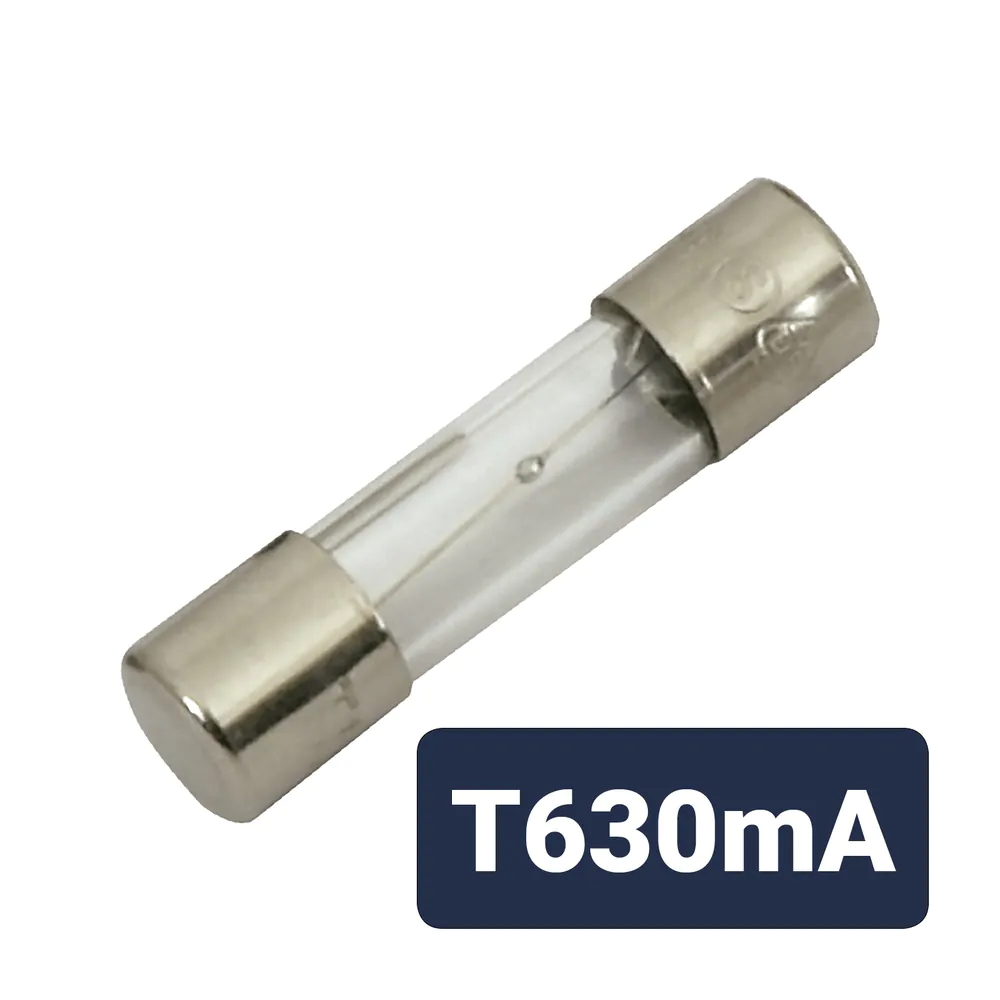 Mercury - 10pcs Fuses 5 x 20mm Slow Blow 630mA - Image 2